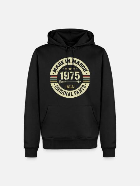 Legendary since March 1975 - Men’s Premium Organic Hoodie - black