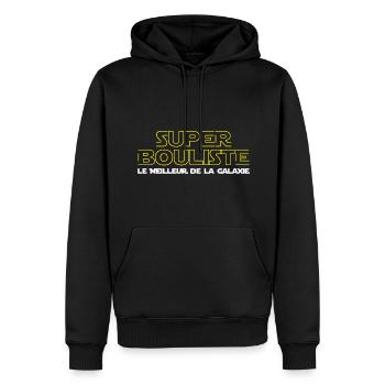 Super bouliste - Sweat à capuche Premium bio Homme - noir - Devant - Nico (187cm)