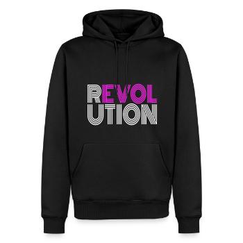 Revolution Wiederstand Antifa Demonstration Demo - Männer Premium Bio Hoodie - Schwarz - Vorne - Nico (187cm)