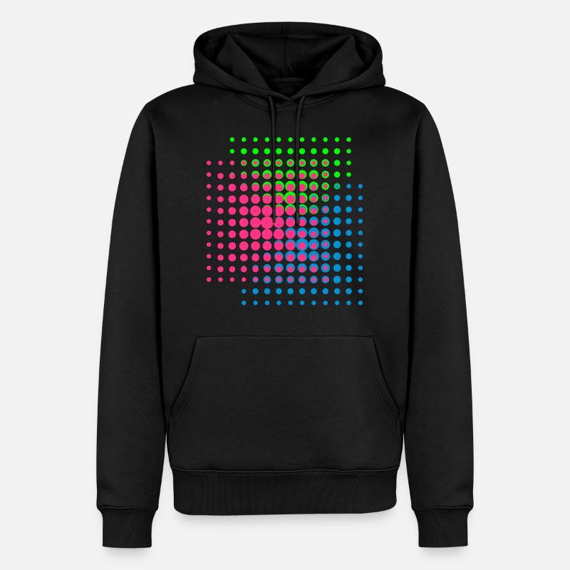 Dots I - Männer Premium Bio Hoodie - Schwarz