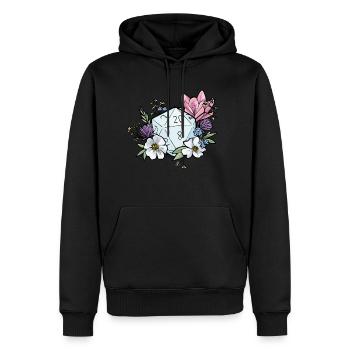 DONJONS 'n' FLEURS - Sweat à capuche Premium bio Homme - noir - Devant - Nico (187cm)