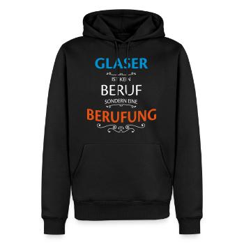 Glaser Beruf - Männer Premium Bio Hoodie - Schwarz - Vorne - Nico (187cm)