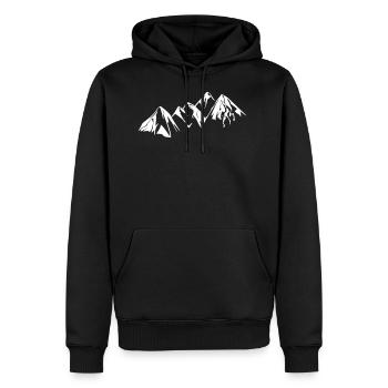 Berge - Männer Premium Bio Hoodie - Schwarz - Vorne - Nico (187cm)