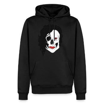 ganz - Männer Premium Bio Hoodie - Schwarz - Vorne - Nico (187cm)