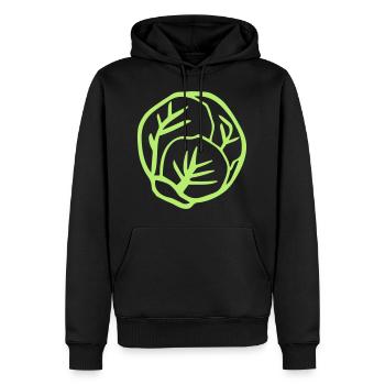 Brussels sprouts - Men’s Premium Organic Hoodie - black - Front - Nico (187cm)