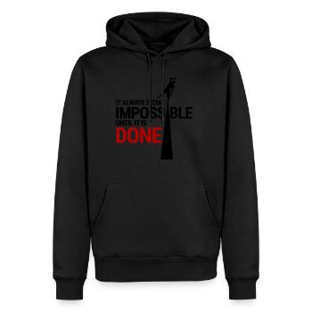 Slackline Shirt & Cadeau - Sweat à capuche Premium bio Homme - noir - Devant - Nico (187cm)