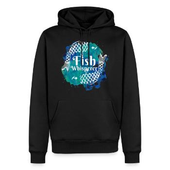 Pêcheur pêche pêcheur pêche nature cadeau animal - Sweat à capuche Premium bio Homme - noir - Devant - Nico (187cm)