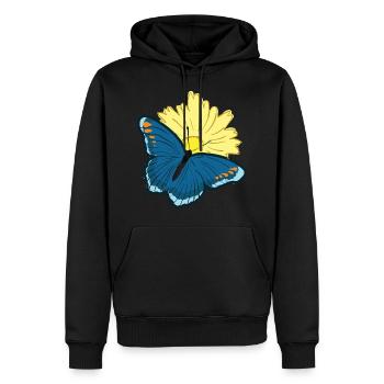 Schmetterling Schmetterlingsflügel Butterfly - Männer Premium Bio Hoodie - Schwarz - Vorne - Nico (187cm)