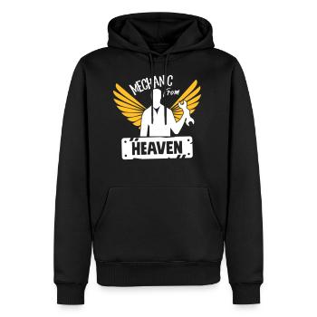Mechanic From Heaven - Männer Premium Bio Hoodie - Schwarz - Vorne - Nico (187cm)