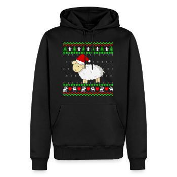 Süßer Schaf Kalb Weihnacht Ugly Christmas Geschenk - Männer Premium Bio Hoodie - Schwarz - Vorne - Nico (187cm)