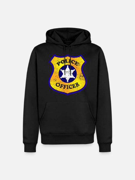 Polizei Polizist - Männer Premium Bio Hoodie - Schwarz