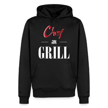 Chef am Grill - Männer Premium Bio Hoodie - Schwarz - Vorne - Nico (187cm)