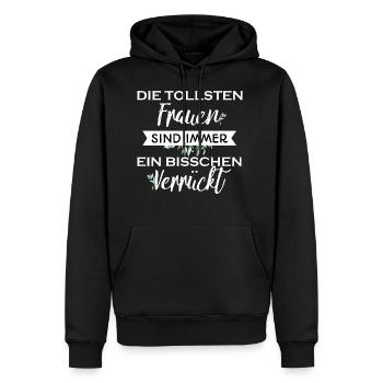 Les plus grandes femmes sont toujours un cadeau fou - Sweat à capuche Premium bio Homme - noir - Devant - Nico (187cm)