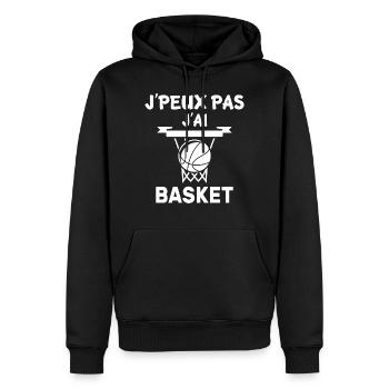 T-Shirt Humor ich kann nicht basketball - Männer Premium Bio Hoodie - Schwarz - Vorne - Nico (187cm)