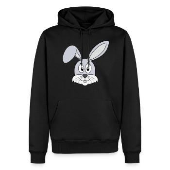 Rabbit Easter Rabbit Teeth Rabbits Easter - Men’s Premium Organic Hoodie - black - Front - Nico (187cm)