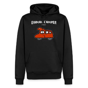 Wohnmobil Einmal Camper- Immer Camper - Männer Premium Bio Hoodie - Schwarz - Vorne - Nico (187cm)