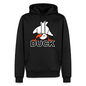 Ducking Duck (3 colors) - Sweat à capuche Premium bio Homme - noir - Devant - Nico (187cm)