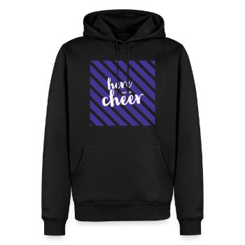 Here For The Cheer - Men’s Premium Organic Hoodie - black - Front - Nico (187cm)