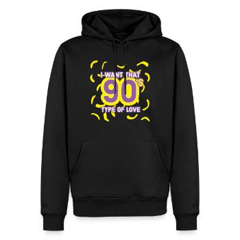 I Want That Type Of Love - Men’s Premium Organic Hoodie - black - Front - Nico (187cm)