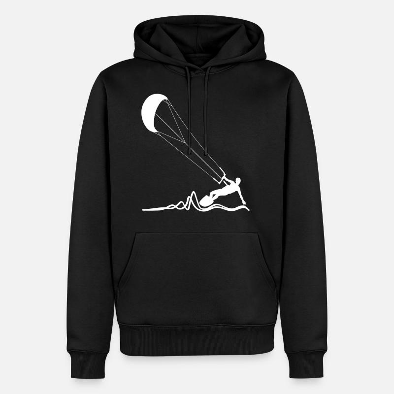 Kitesurfer - Männer Premium Bio Hoodie - Schwarz