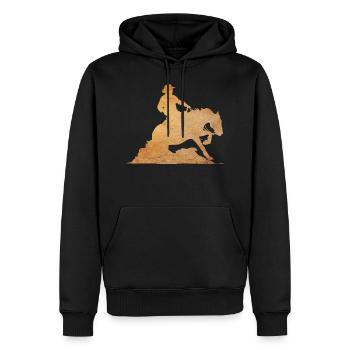 Sliding stop Western riding Reining gift - Men’s Premium Organic Hoodie - black - Front - Nico (187cm)