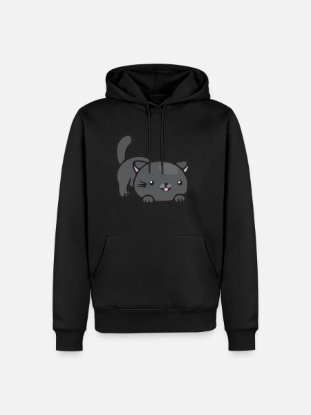 Chat mignon chaton mignon - Sweat à capuche Premium bio Homme - noir