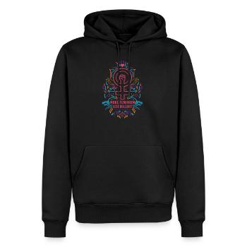 féminisme - Sweat à capuche Premium bio Homme - noir - Devant - Nico (187cm)
