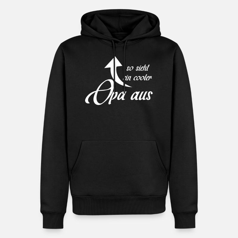 Opa - Männer Premium Bio Hoodie - Schwarz