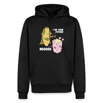 Lustig Popcorn Vater Spaß Geschenk - Männer Premium Bio Hoodie - Schwarz - Vorne - Nico (187cm)