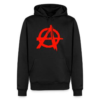 Anarchie - Männer Premium Bio Hoodie - Schwarz - Vorne - Nico (187cm)