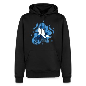 Taucher Tauchen Sporttaucher Blau Höhle - Männer Premium Bio Hoodie - Schwarz - Vorne - Nico (187cm)