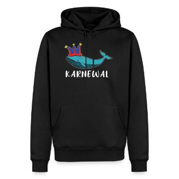 Karneval Karnewal Wal Fasching Lustig Wortspiel - Männer Premium Bio Hoodie - Schwarz - Vorne - Nico (187cm)
