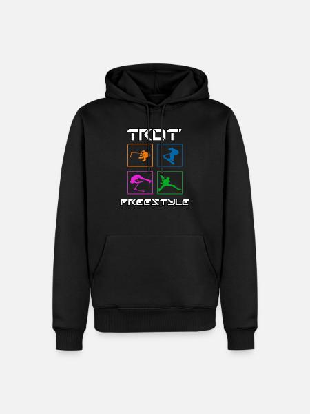Freestyle 4 couleurs 100% personnalisable - Sweat à capuche Premium bio Homme - noir