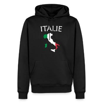Italy of the "country" collection - Men’s Premium Organic Hoodie - black - Front - Nico (187cm)