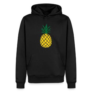 Pineapple ananas - Sweat à capuche Premium bio Homme - noir - Devant - Nico (187cm)