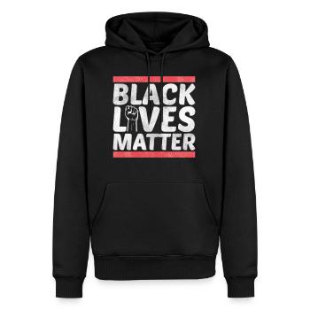 BLACK LIVES MATTER | Black lives matter - Männer Premium Bio Hoodie - Schwarz - Vorne - Nico (187cm)