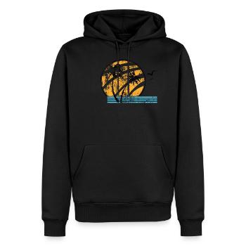 ELLIE'S SHIRT (DISTRESSED) - Men’s Premium Organic Hoodie - black - Front - Nico (187cm)