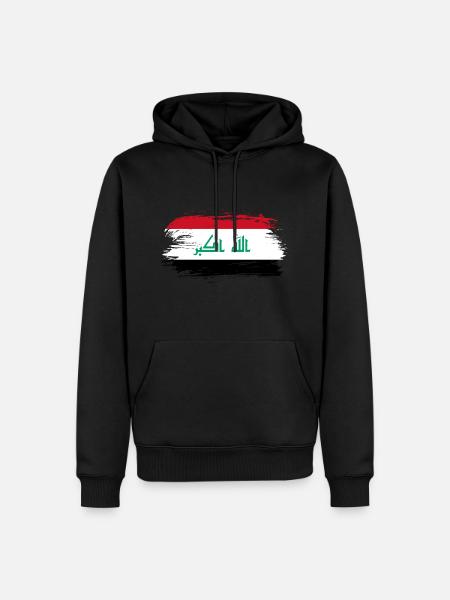 Iraq flag - Men’s Premium Organic Hoodie - black