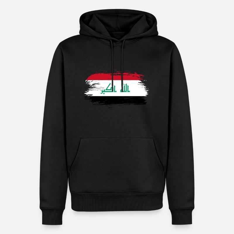 Drapeau de l’Irak - Sweat à capuche Premium bio Homme - noir