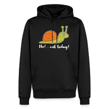 No Not Today Snail Chilling Cadeau paresseux drôle - Sweat à capuche Premium bio Homme - noir - Devant - Nico (187cm)
