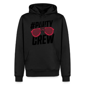 lunettes de soleil party crew - Sweat à capuche Premium bio Homme - noir - Devant - Nico (187cm)
