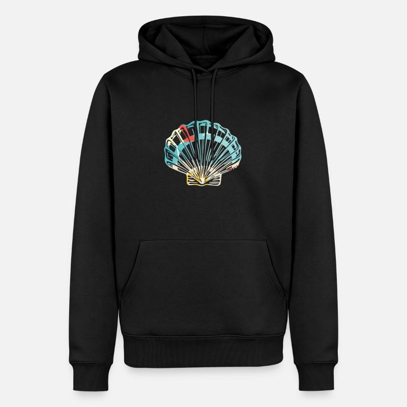 Coquillage avec vide11 - Sweat à capuche Premium bio Homme - noir