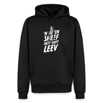 Plattdeutsch Spruch Sprüche Norddeutschland Platt - Männer Premium Bio Hoodie - Schwarz - Vorne - Nico (187cm)
