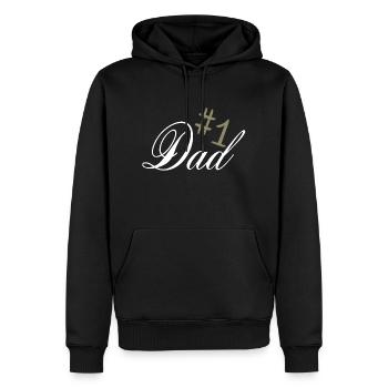 Nummer ein Dad Best Dad #1 Dad Vatertag Papa Vater - Männer Premium Bio Hoodie - Schwarz - Vorne - Nico (187cm)