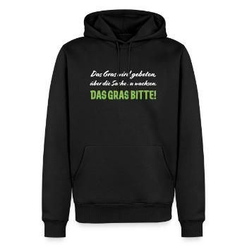 Lustiges Sprüche funny Quotes Shirt Geschenkidee - Männer Premium Bio Hoodie - Schwarz - Vorne - Nico (187cm)