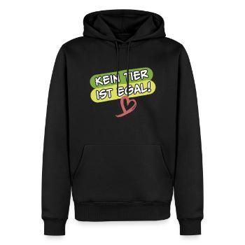 Kein Tier ist egal Tierschützer Tierschutz - Männer Premium Bio Hoodie - Schwarz - Vorne - Nico (187cm)