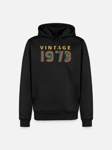 millésime 1973 - Sweat à capuche Premium bio Homme - noir
