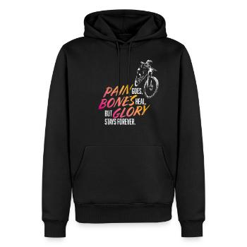 Glory stays forever Freeride - Männer Premium Bio Hoodie - Schwarz - Vorne - Nico (187cm)