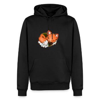 Niedlicher Fuchs Japanische Sushi - Männer Premium Bio Hoodie - Schwarz - Vorne - Nico (187cm)