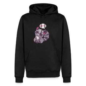Mignon raton laveur Anime Kawaii - Sweat à capuche Premium bio Homme - noir - Devant - Nico (187cm)